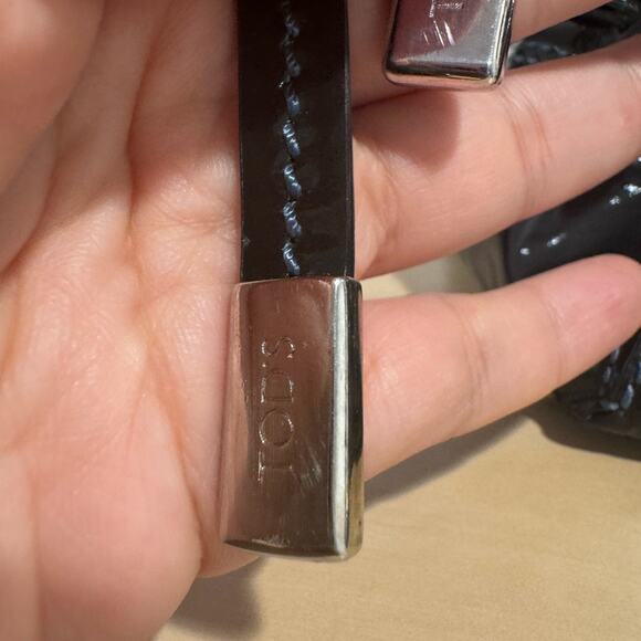 Tod's Black Patent Leather Tote Bag 15"x10.5"x5" Structured Designer Handbag - Picture 13 of 14